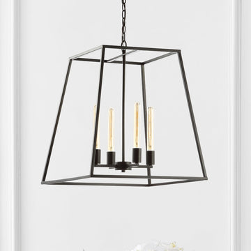 Hutson 21" Iron Modern Angled LED Chandelier - JONATHAN Y